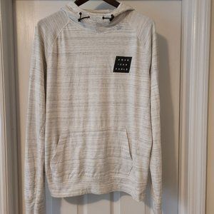 American Eagle Outfitter Long Sleeve Hoodie, White/Gray, Medium